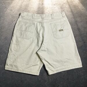 Wrangler WRG Carpenter Shorts Tan Khaki Baggy Skater 90s Vintage Size 35